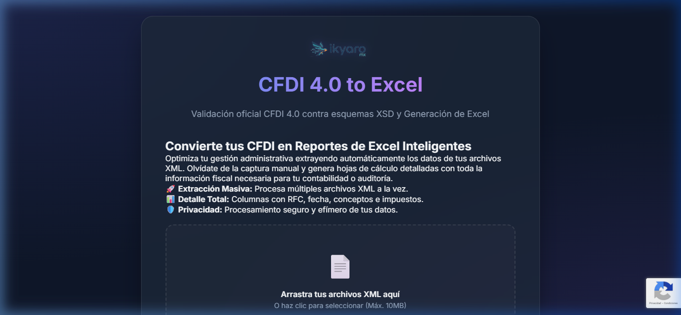 CFDI 4.0 to Excel - Convierte múltiples facturas XML en reportes Excel con datos fiscales completos
